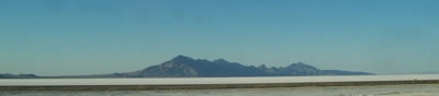 A bad photo of a salt lake