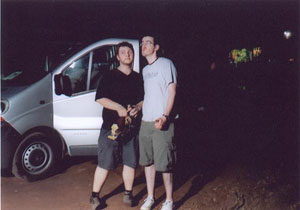 Dudley and Mark moon hunting at Dour
